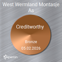 Experian utmerkelse - WEST WERMLAND MONTASJE AS